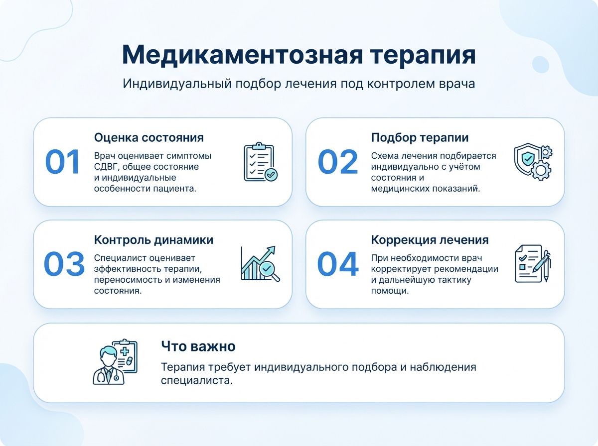 Лечение СДВГ в Зверево у детей и взрослыхинфографика